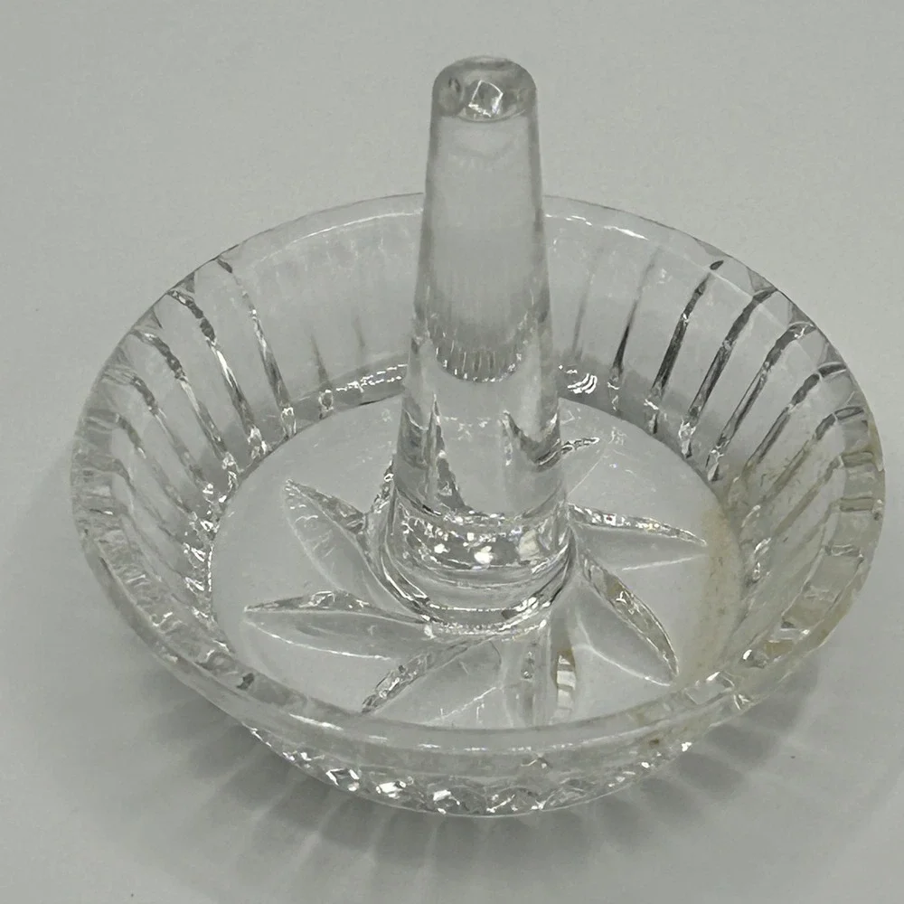 Clear Glass Thick Ring Cone Holder Display Jewelry Organizer Vanity‎ Decor 3